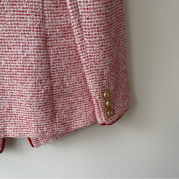 VALENTINO tweed vintage red blazer jacket - Picture 8 of 16
